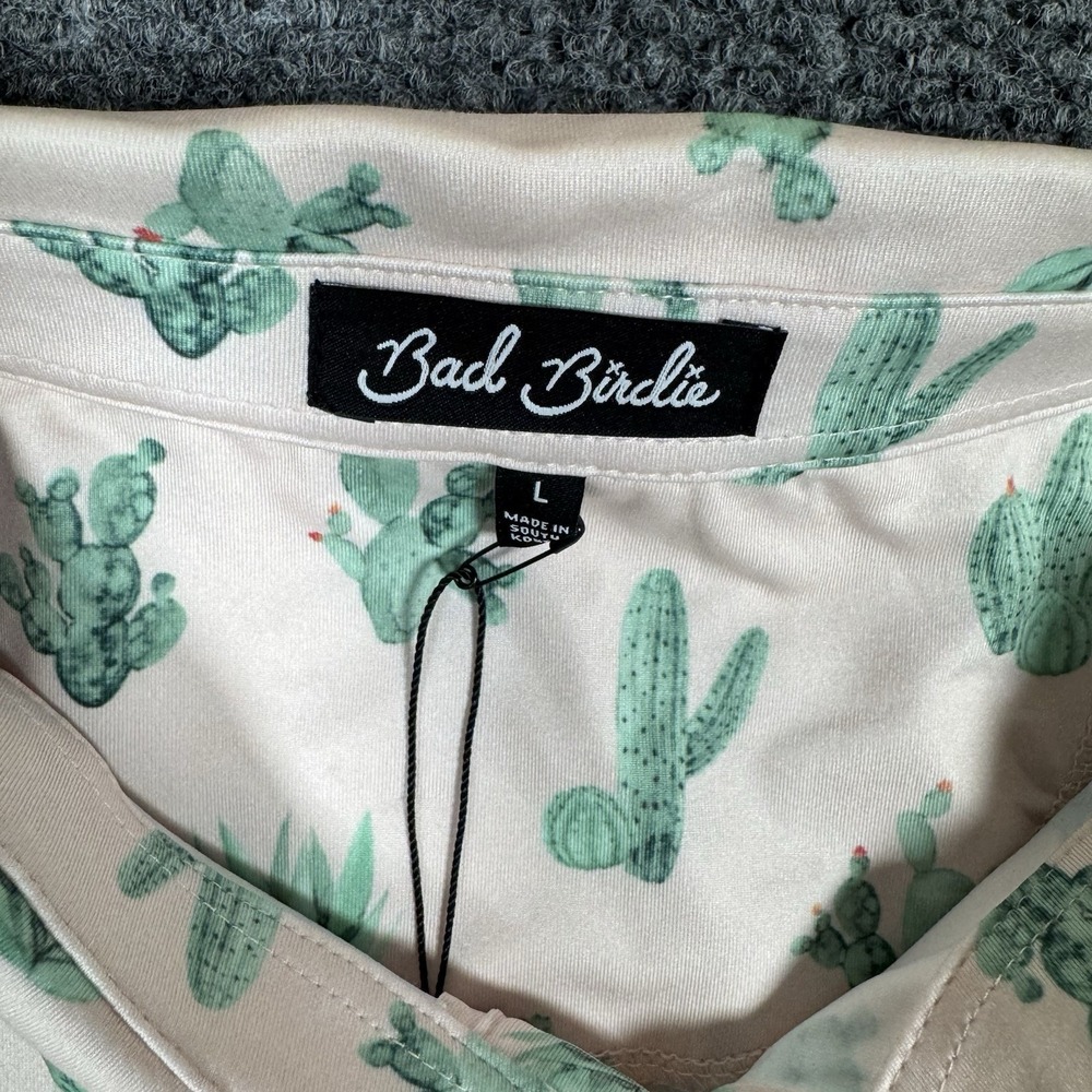 NWT Bad Birdie Thorn In Your Side peach Core Golf Polo Mens Size L $78 Cactus - Picture 3 of 8